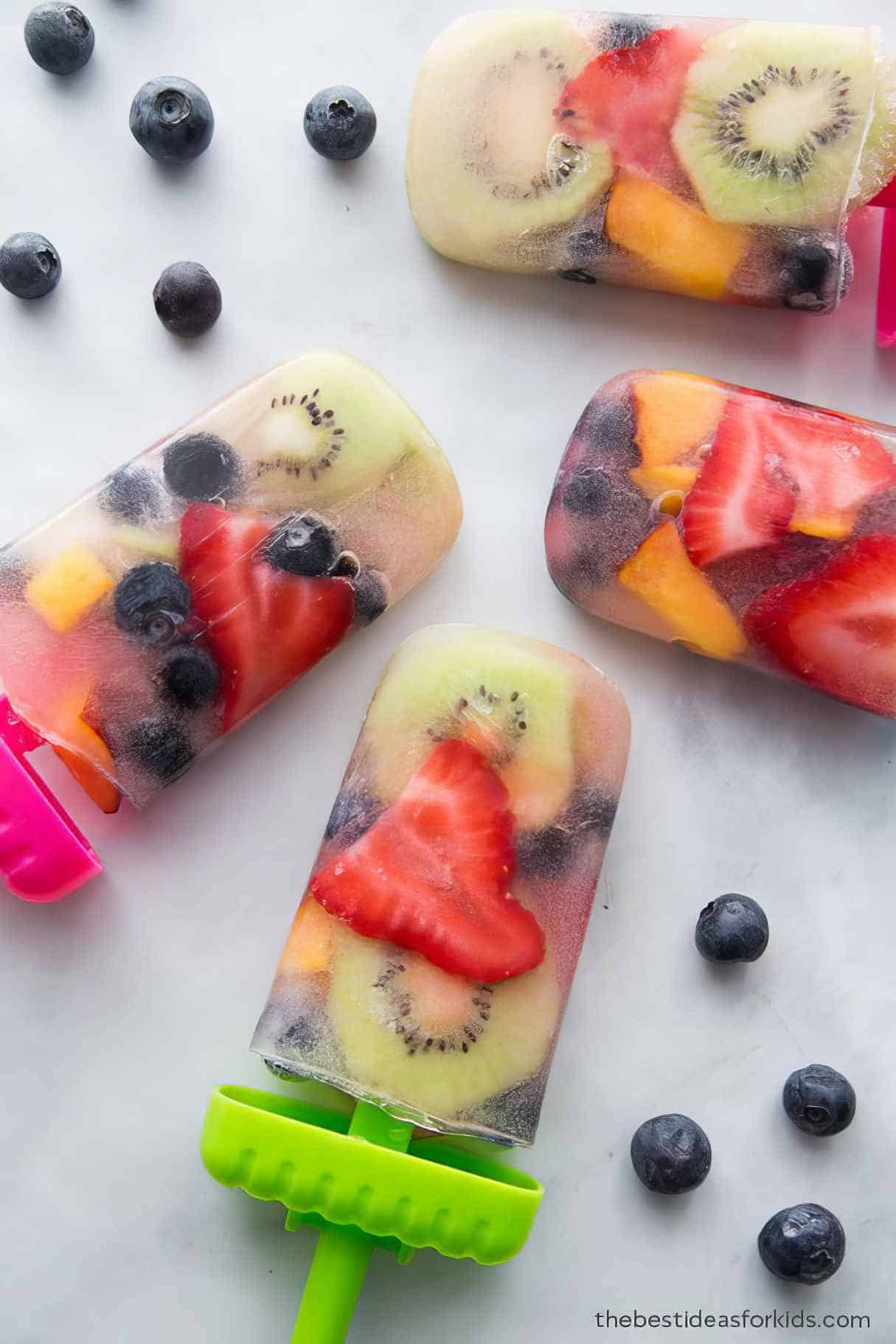 Homemade Fresh Fruit Popsicles