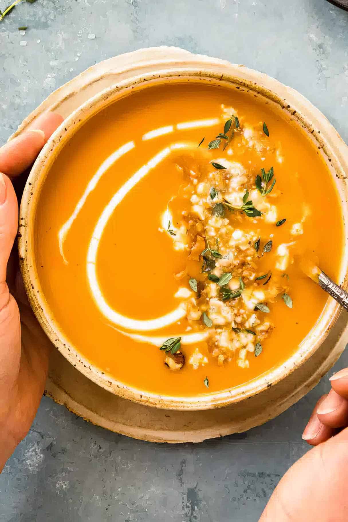 Insanely Delicious, Ultra-creamy, Healthy&nbsp;and&nbsp;SO Easy to Make Sweet Potatoes Soup!