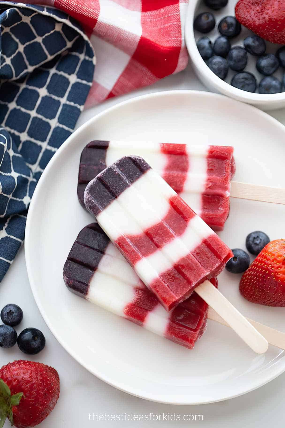 Red, White And Blue Popsicle