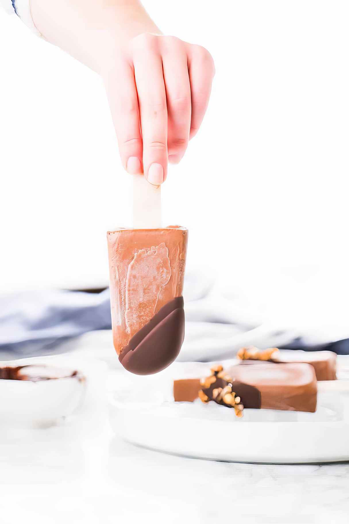 Vegan Chocolate Protein Popsicles