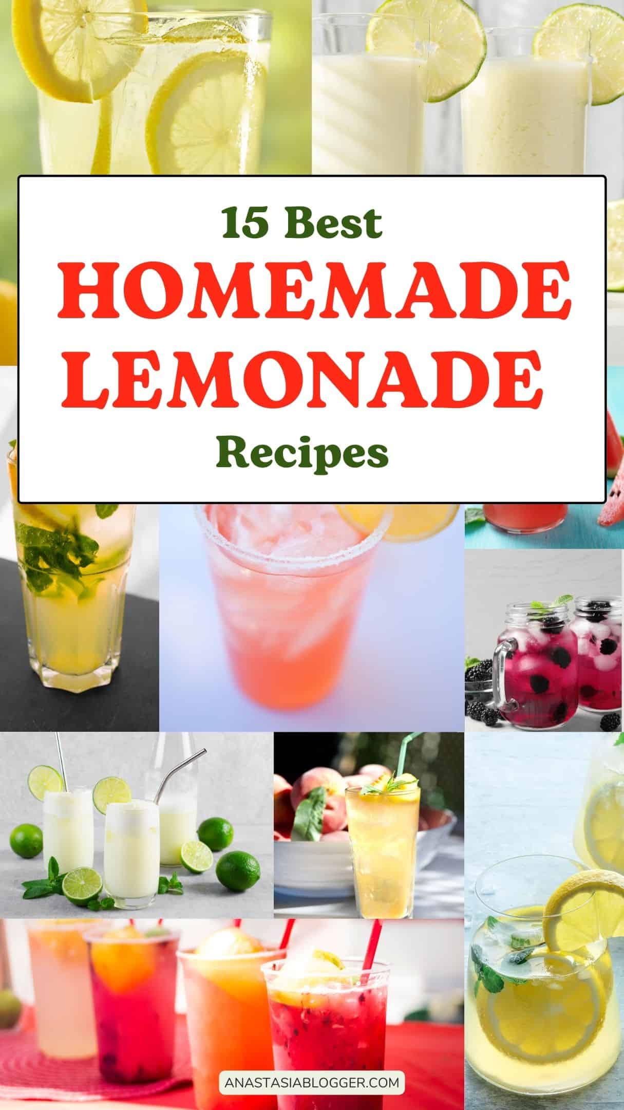 HOMEMADE LEMONADE RECIPES