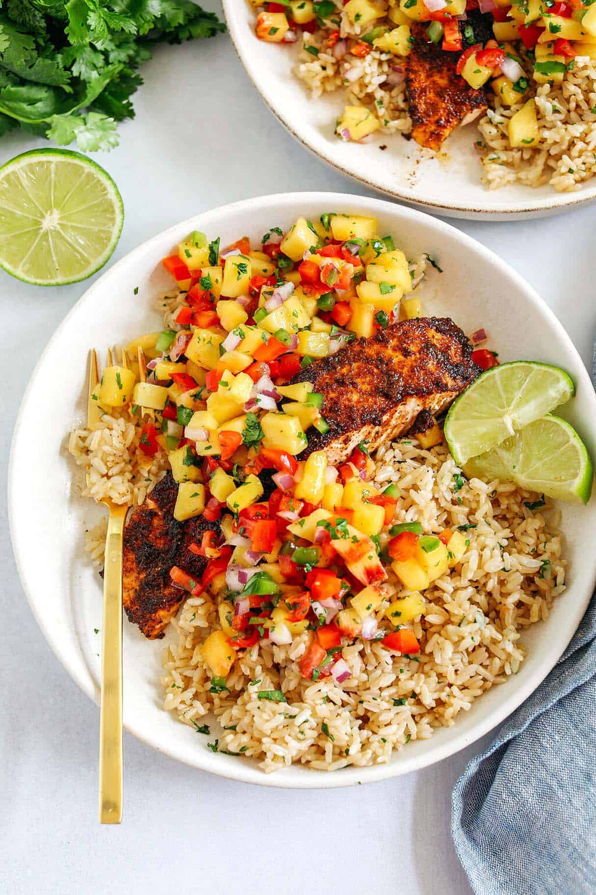 Chili Lime Salmon with Mango Salsa