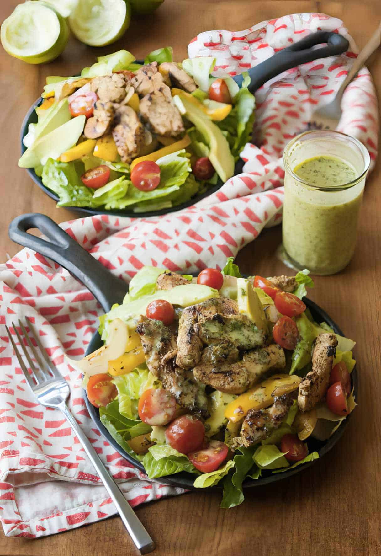 Clean Eating Chicken Salad Sizzling Cilantro Lime Fajita Style