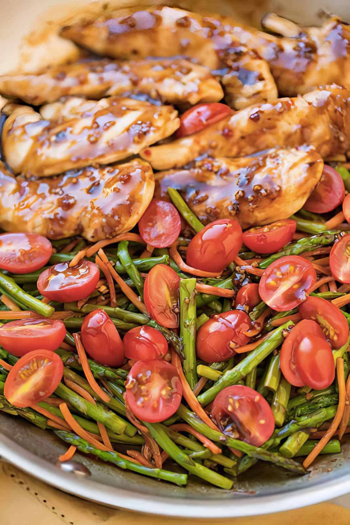 One Pan Balsamic Chicken and Veggies