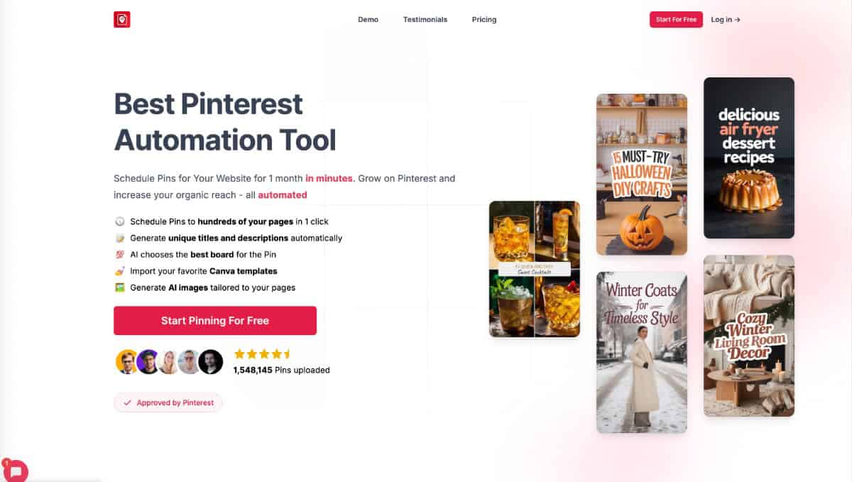 Blogtopin - powerful AI Pinterest automation tool