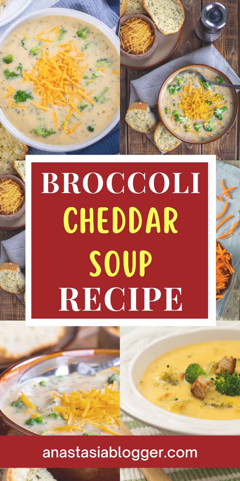 Cheesy Broccoli Cheddar Soup Recipe | Anastasia Blogger
