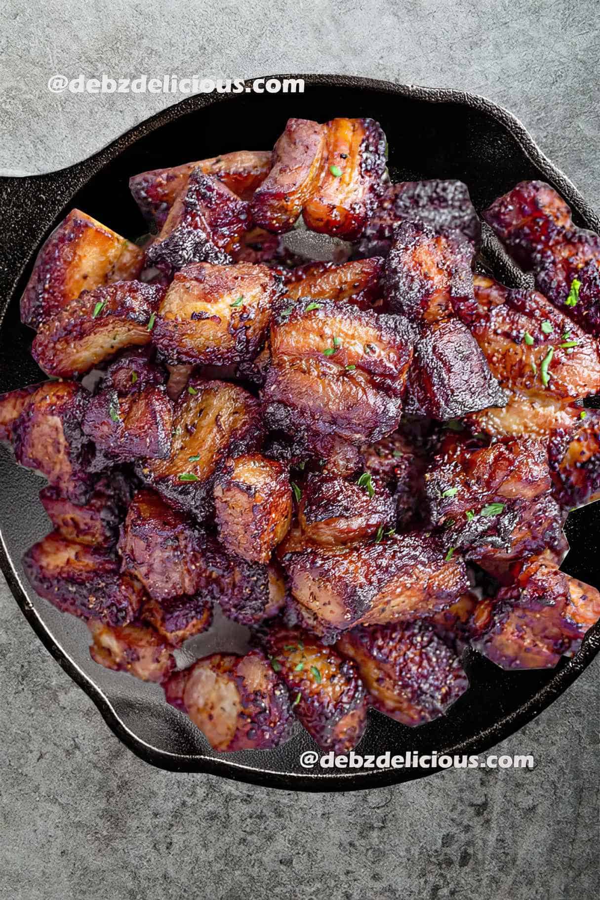 Garlic Pork Belly Bites Recipe