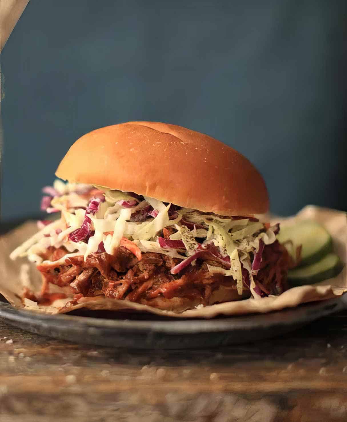 Sweet and Sour Chopped Pork Sandwich