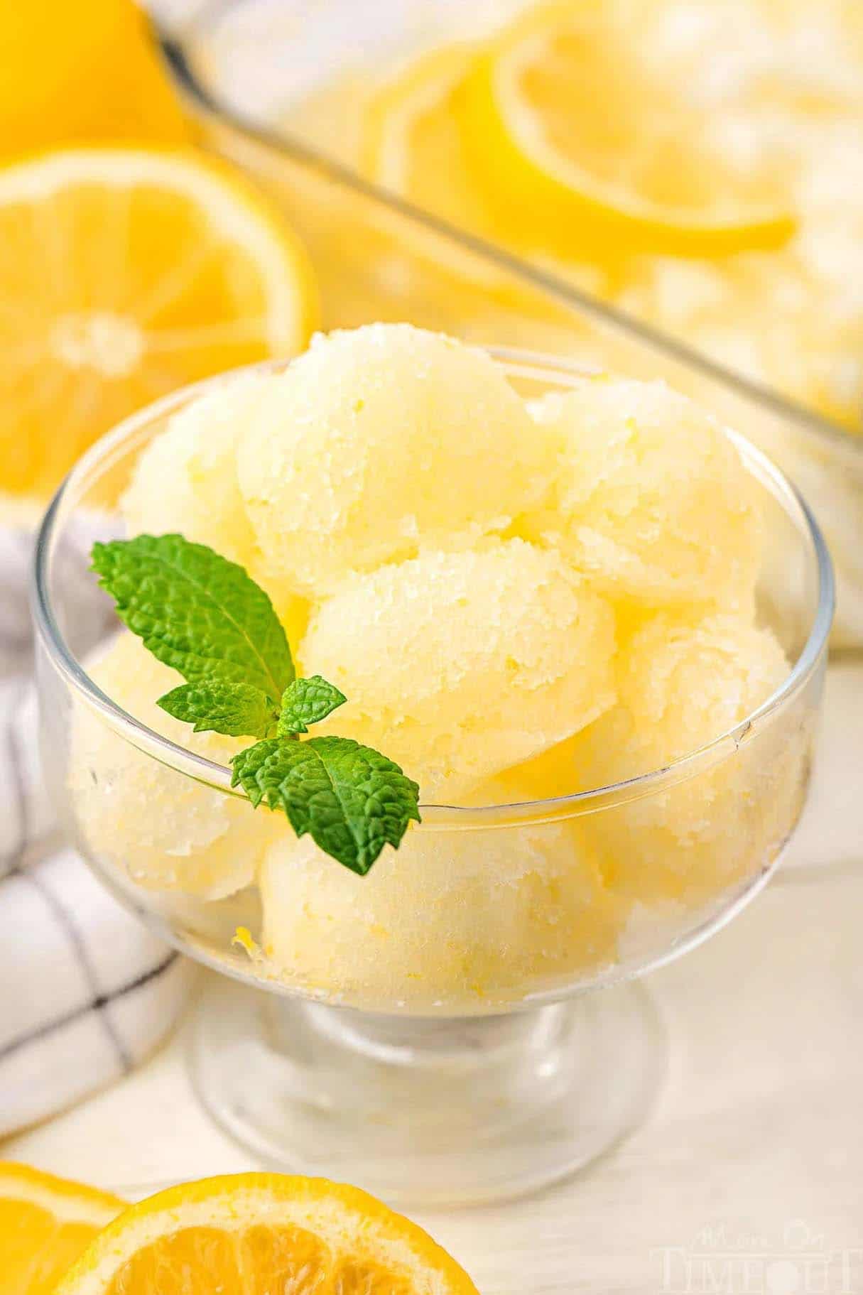Easy Lemon Sorbet
