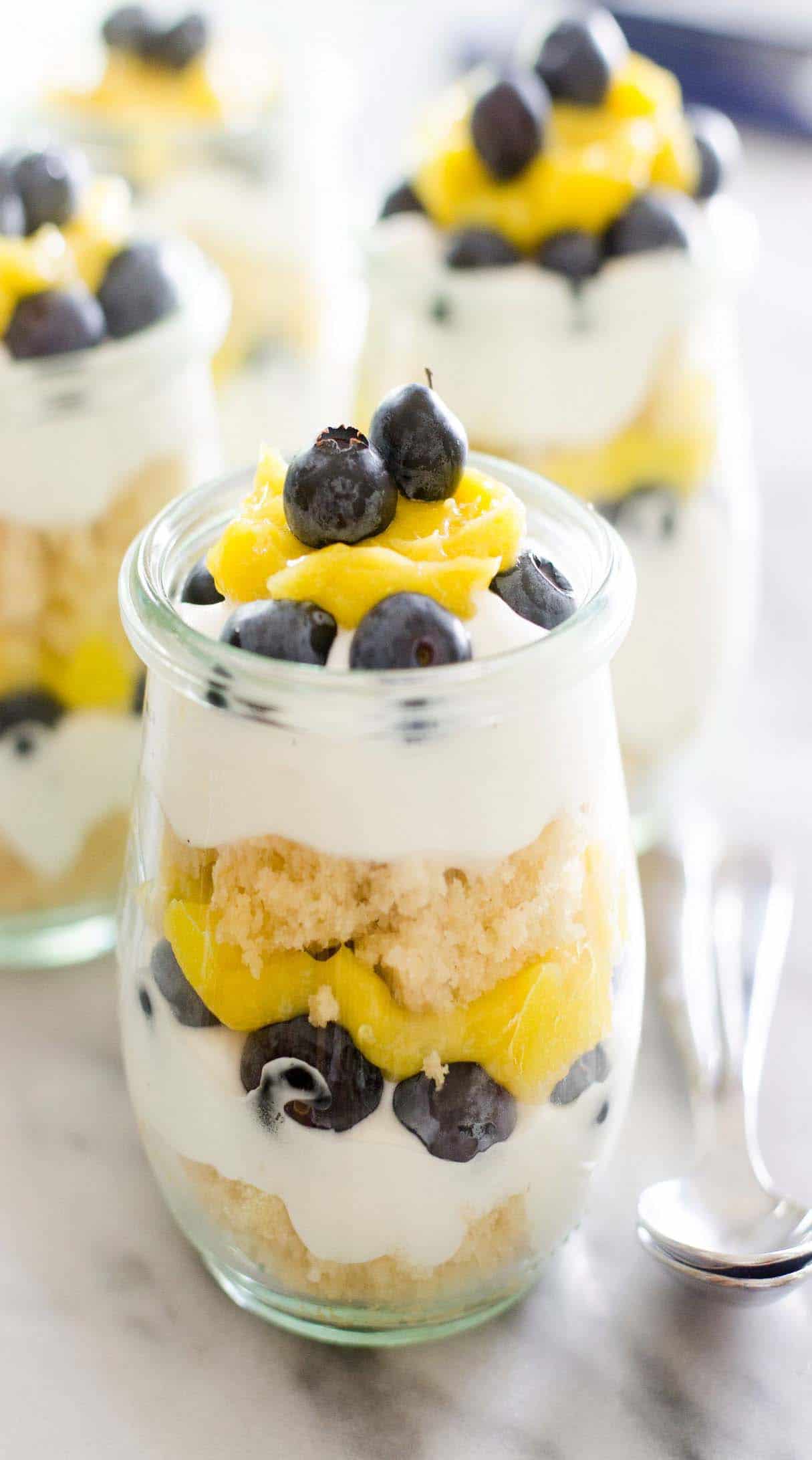 Individual Lemon Blueberry Trifle