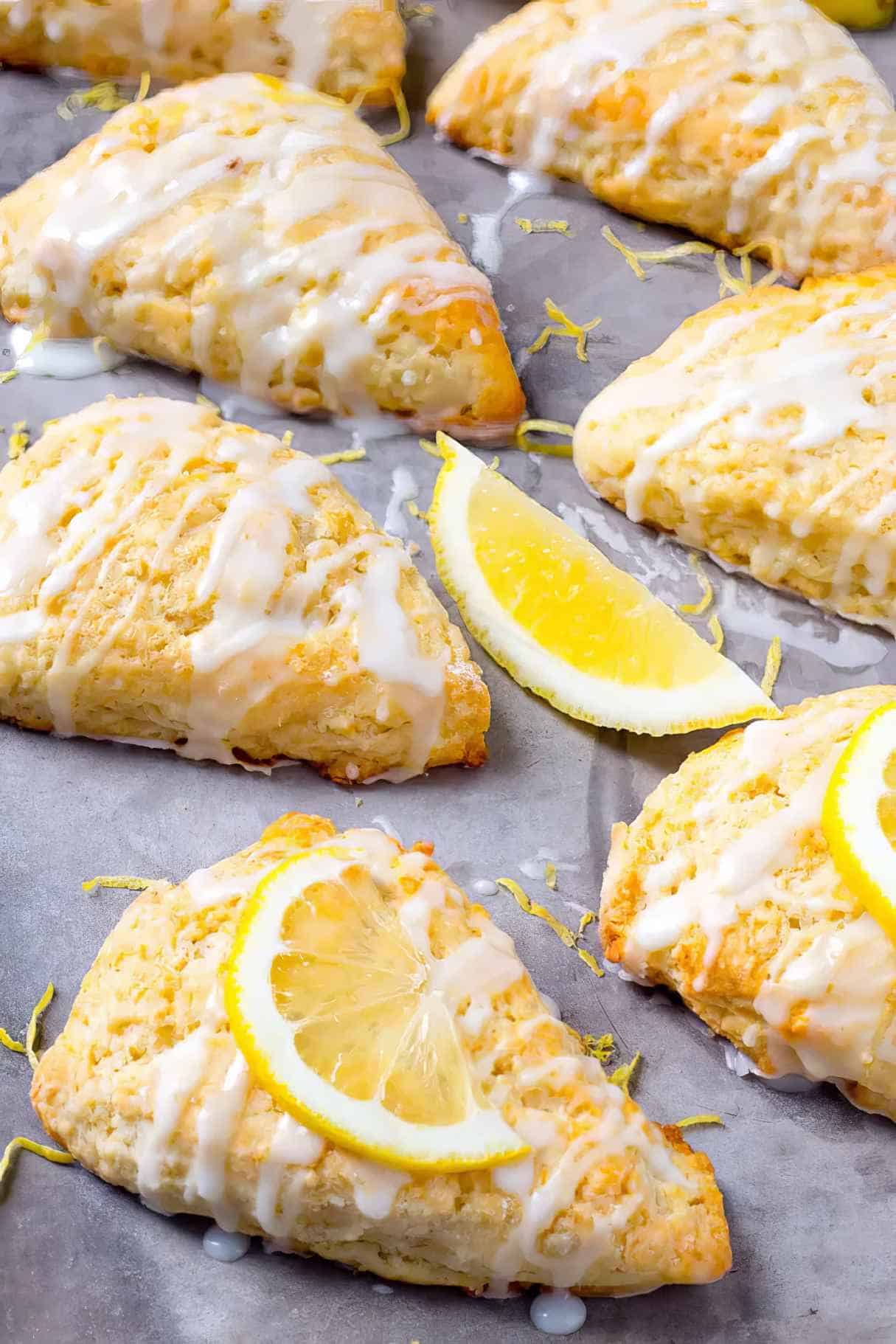 Lemon Scones with Lemon Glaze