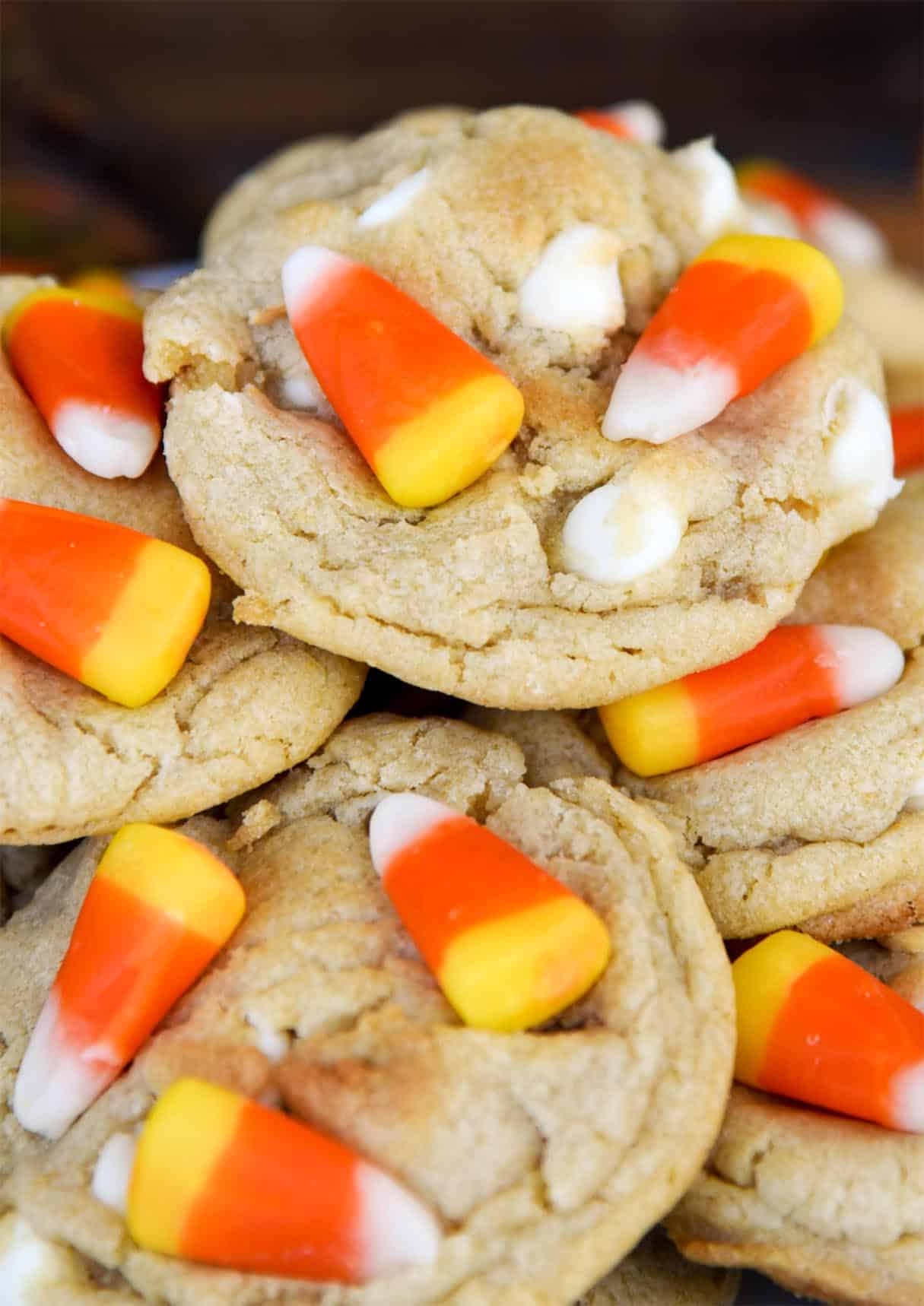 Candy Corn White Chocolate Cookies