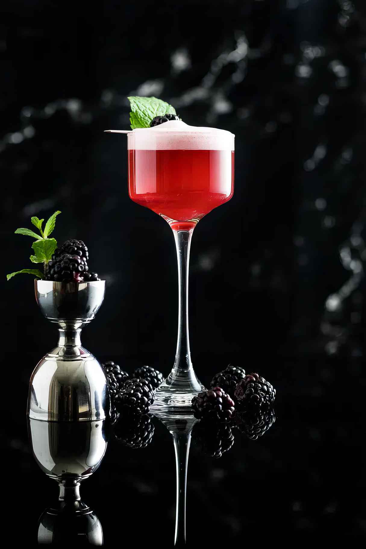 Blackberry Sunset Whiskey Sour