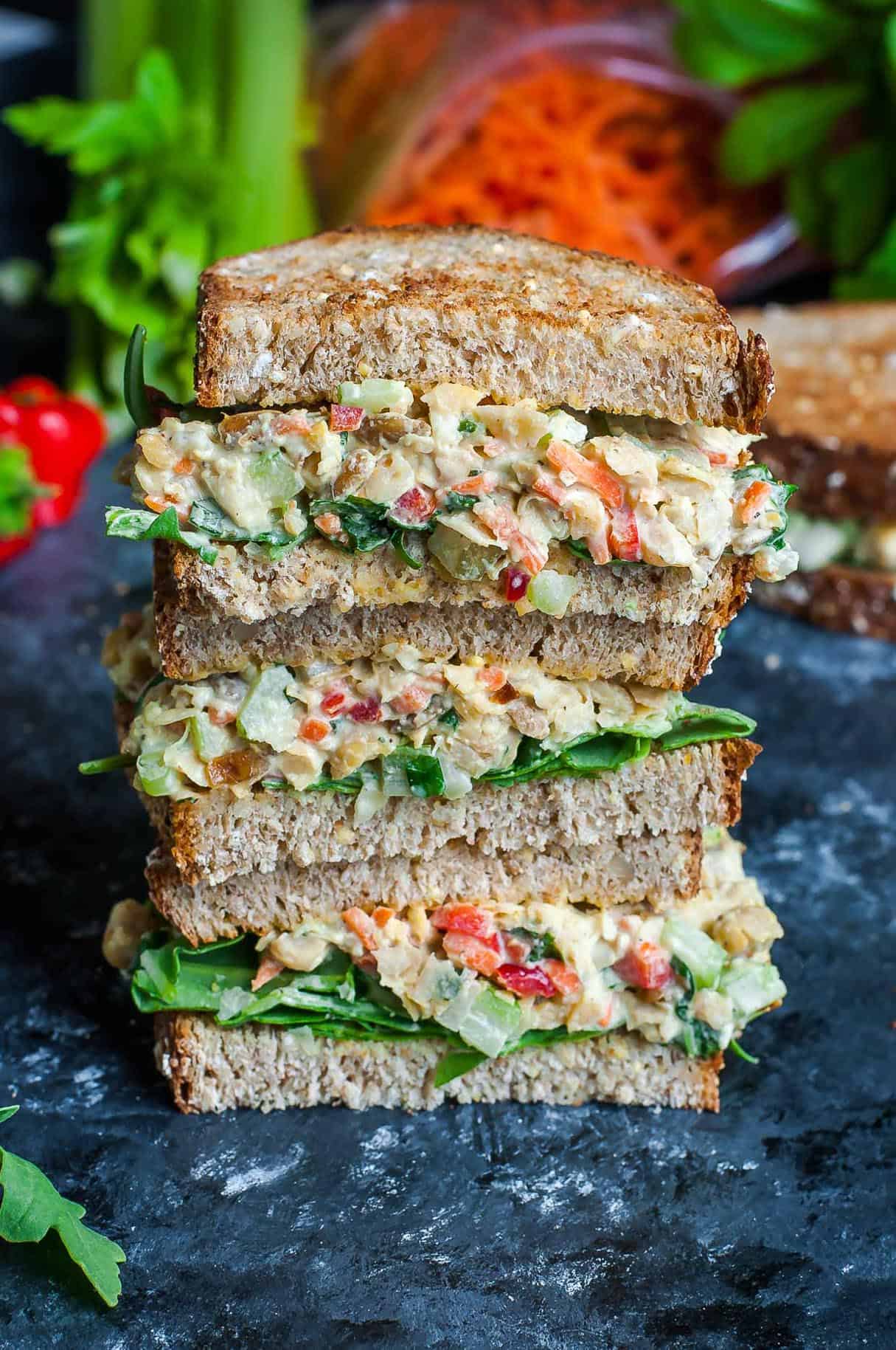 Veggie Chickpea Salad Sandwich