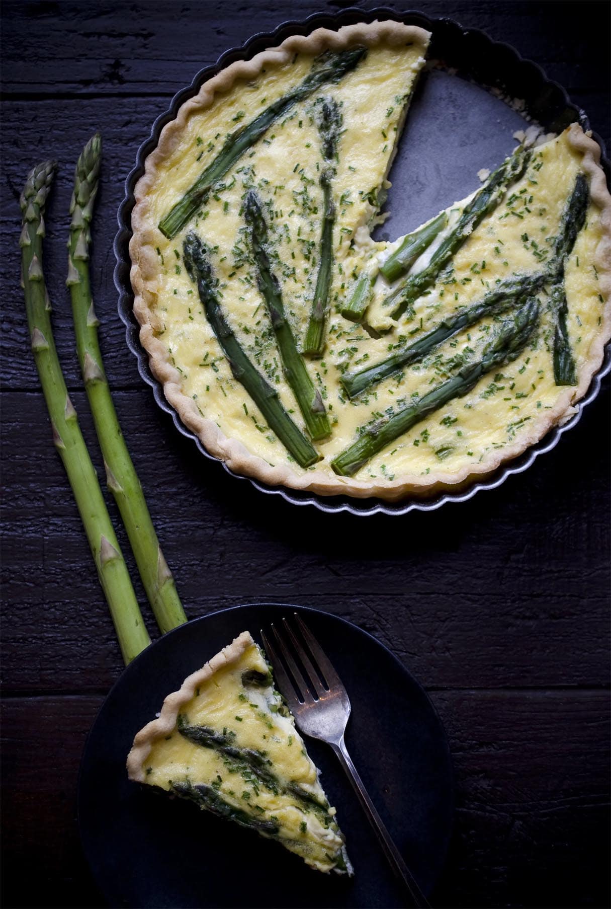 Asparagus Quiche with Sweet Potato Crust
