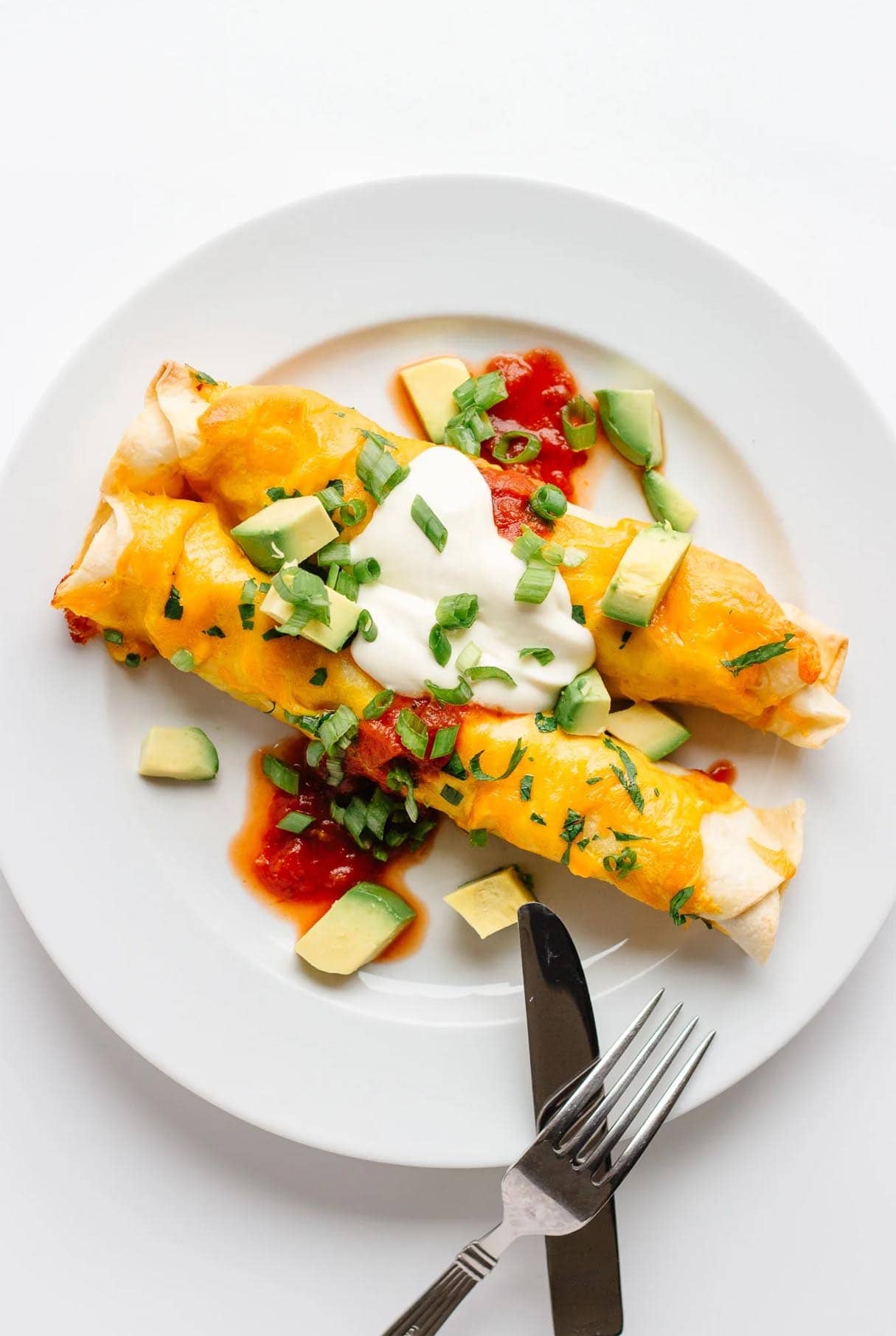 Cheesy Shredded Chicken Enchiladas