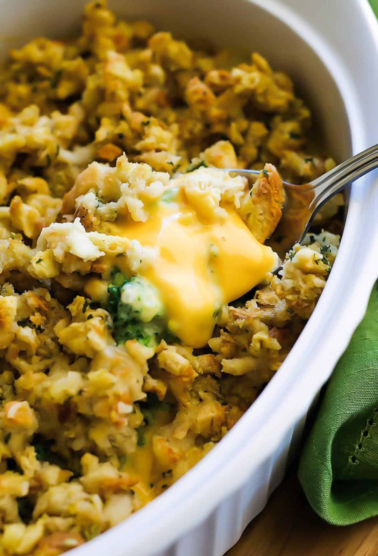 Cheesy Stuffing Casserole