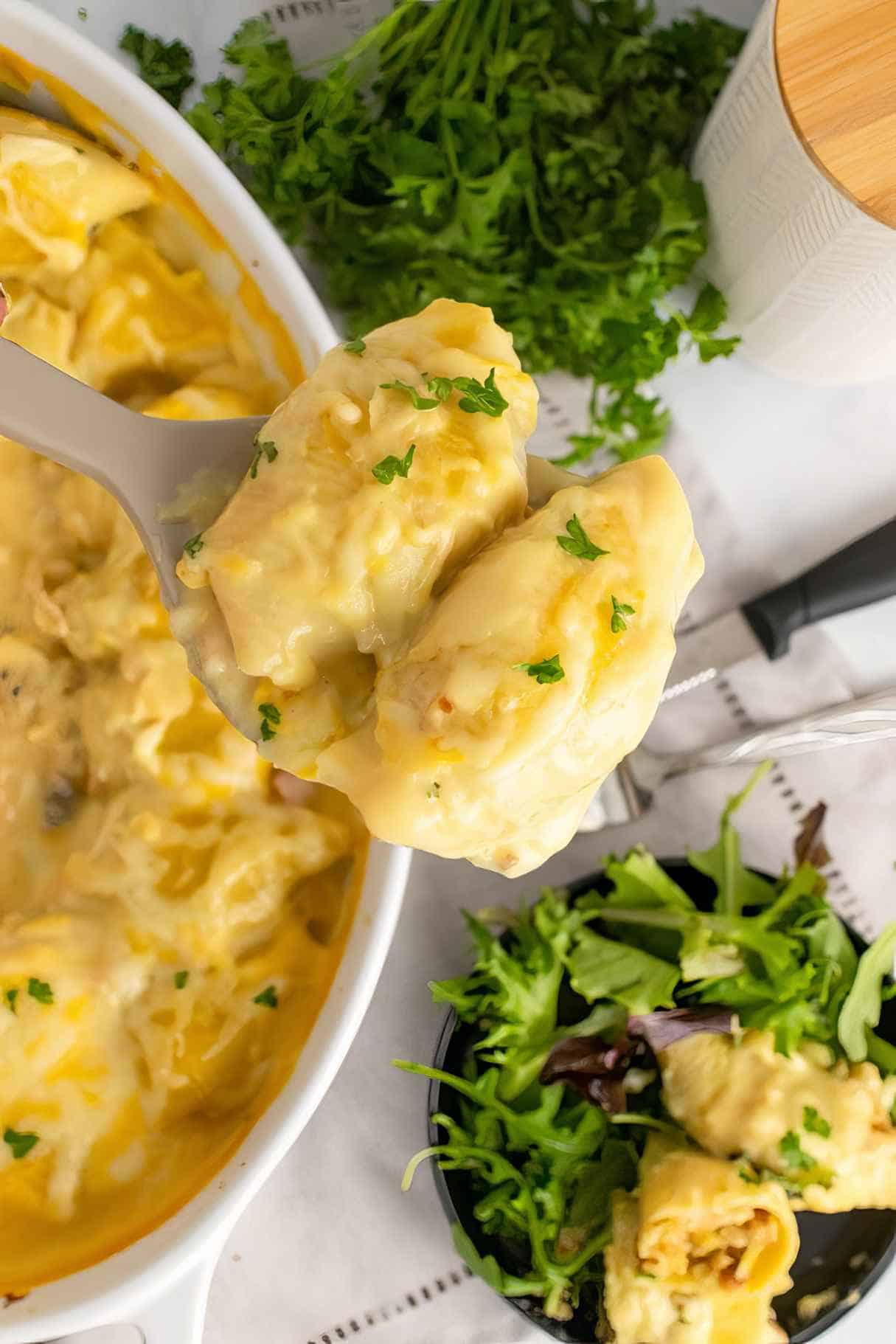 Chicken and Stuffing Stuffed Shells