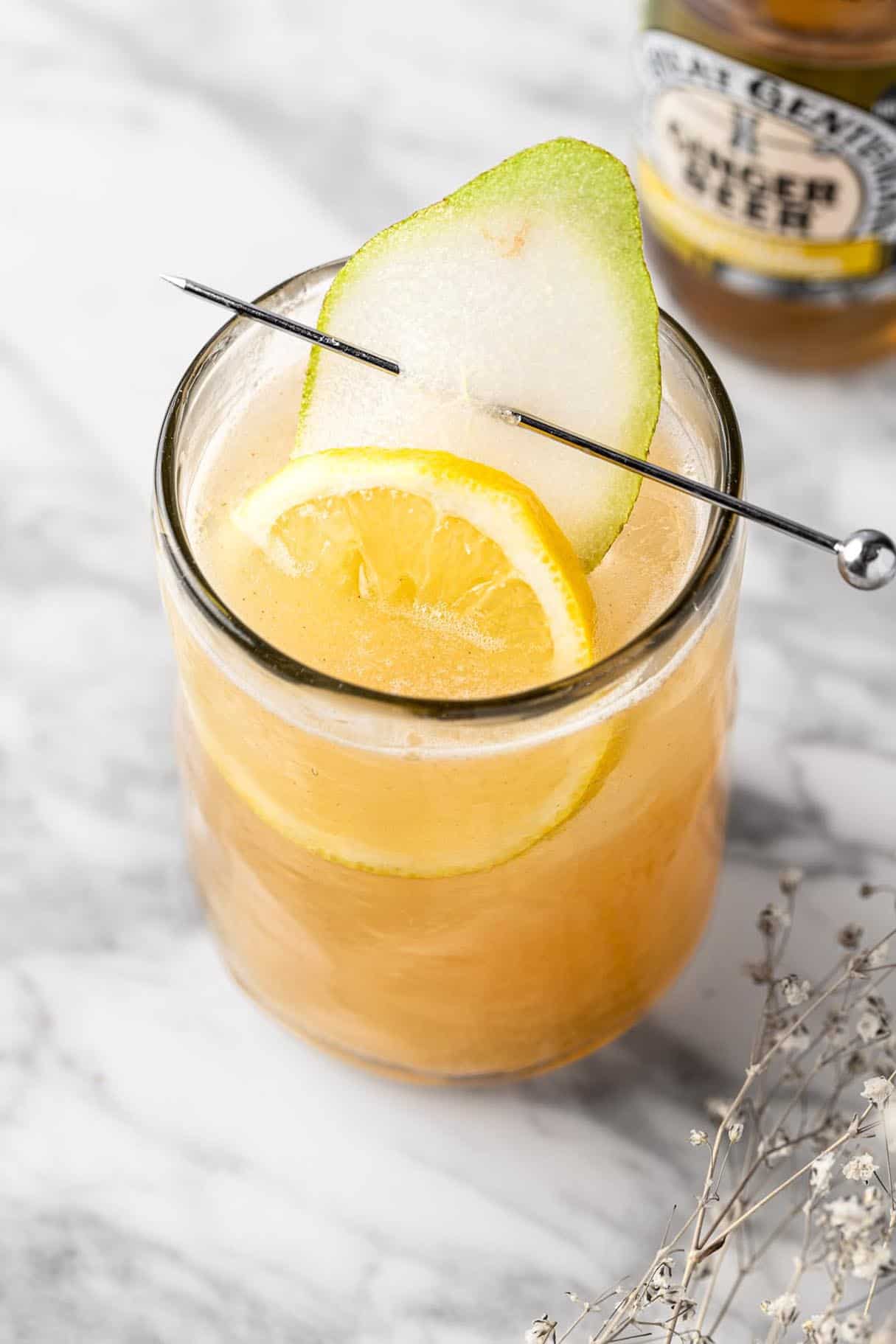 Ginger Pear Bourbon Cocktail