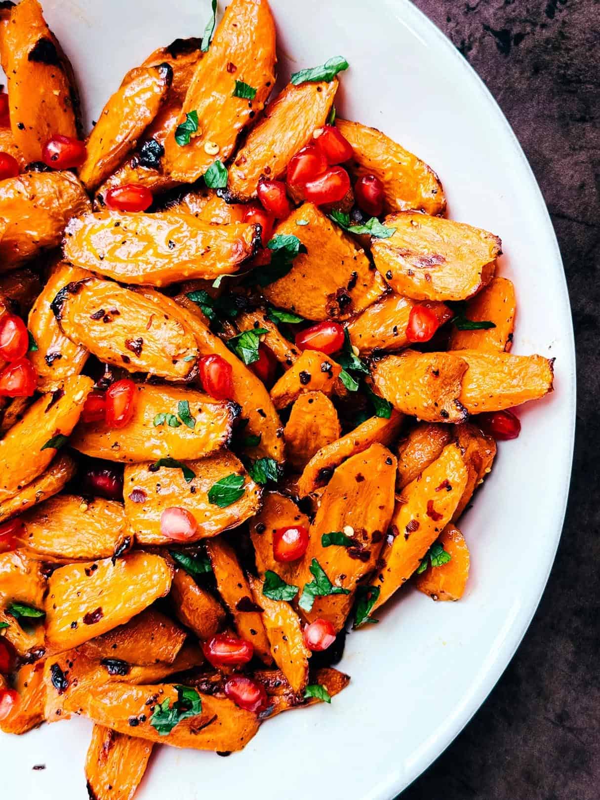 Hot Honey Roasted Carrots