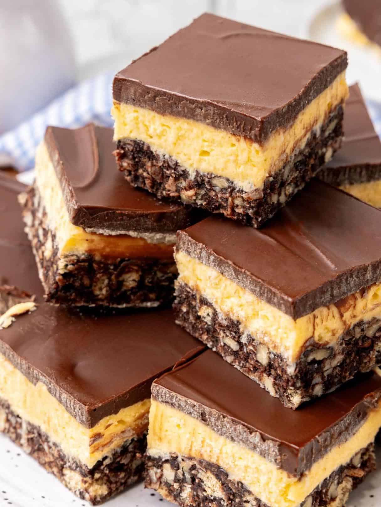 Nanaimo Bars - Traditional Dessert for Canada Day