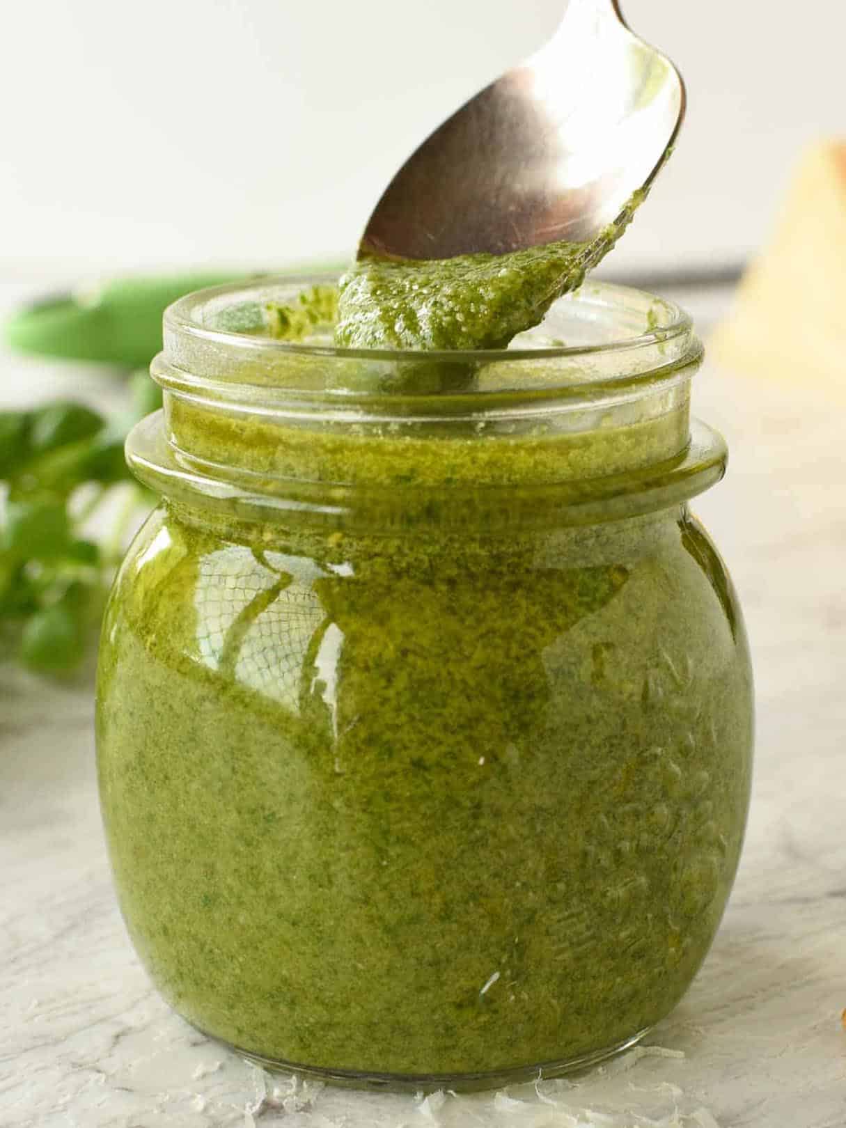 Nut Free Basil Pesto - Simple to Make at Home!