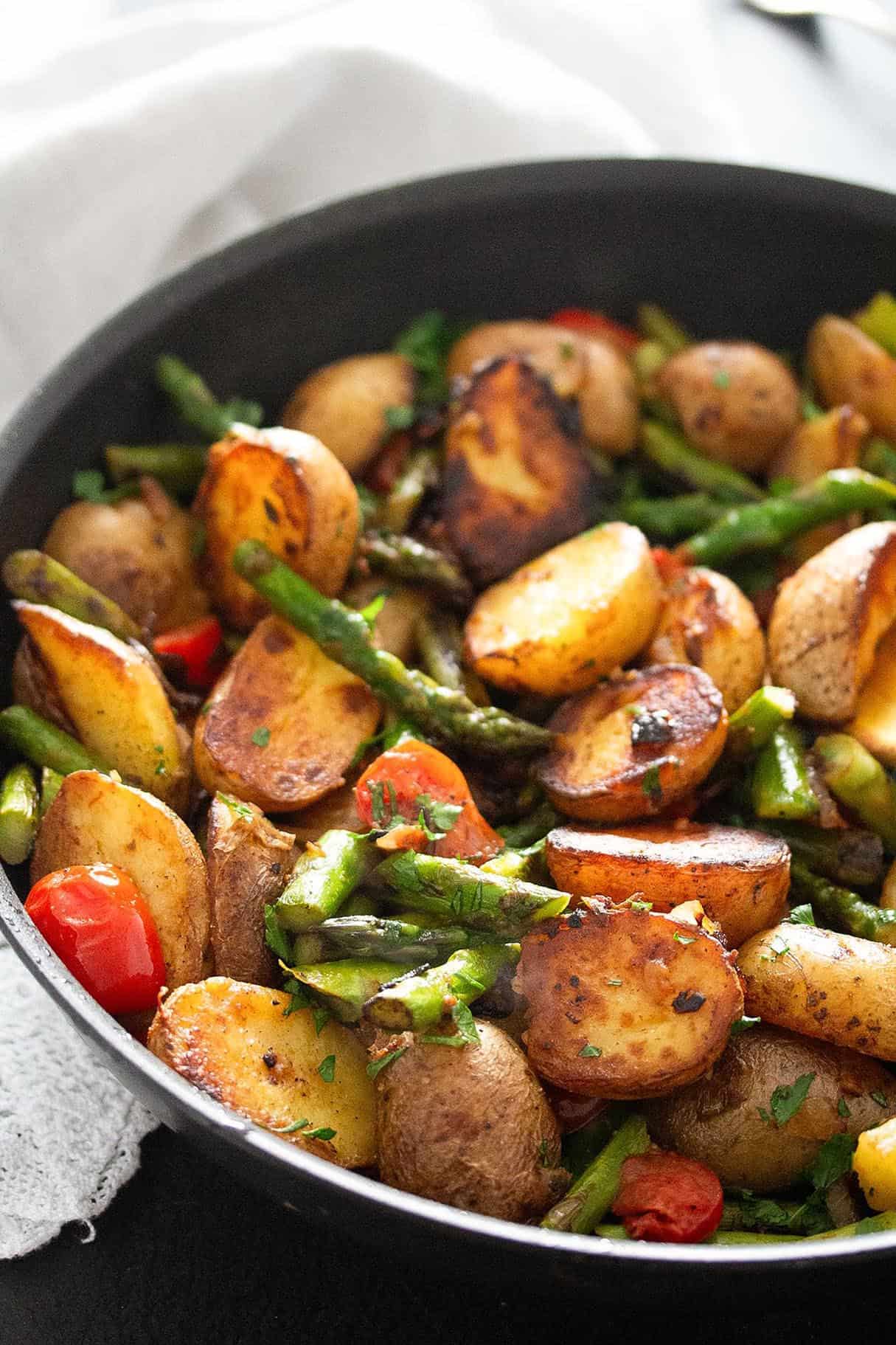 Pan Fried Asparagus and Potatoes – Green Asparagus Recipe