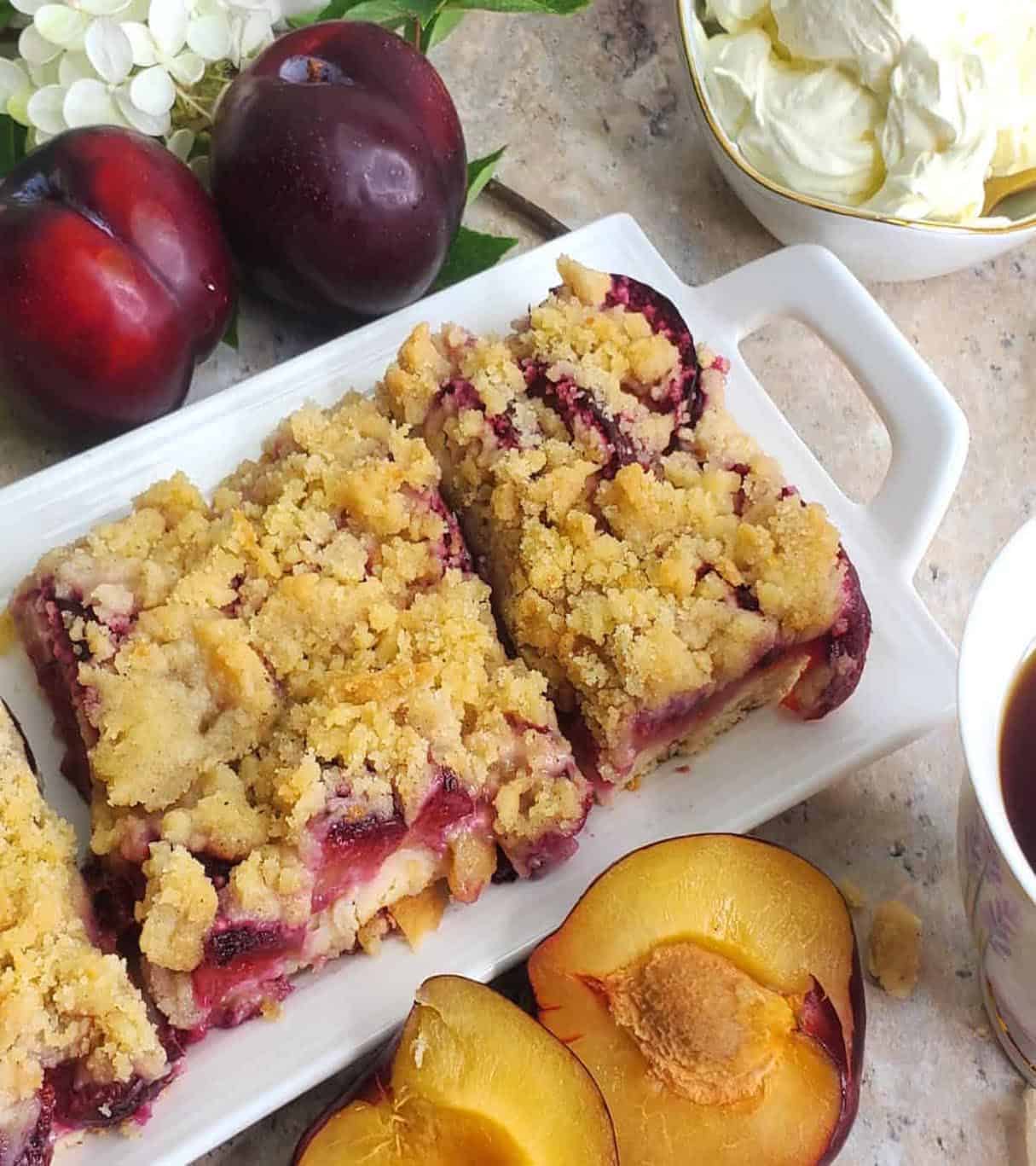 Pflaumenkuchen or Zwetschgendatschi - Traditional German Cake Recipe with Plum