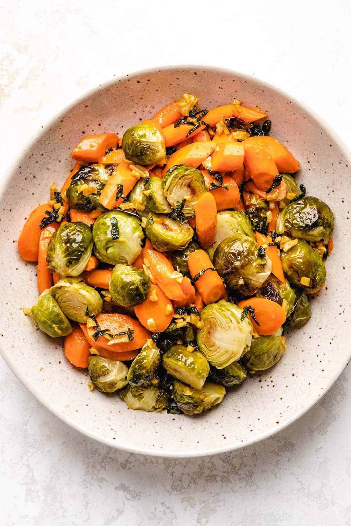 Roasted Brussels Sprouts and Carrots