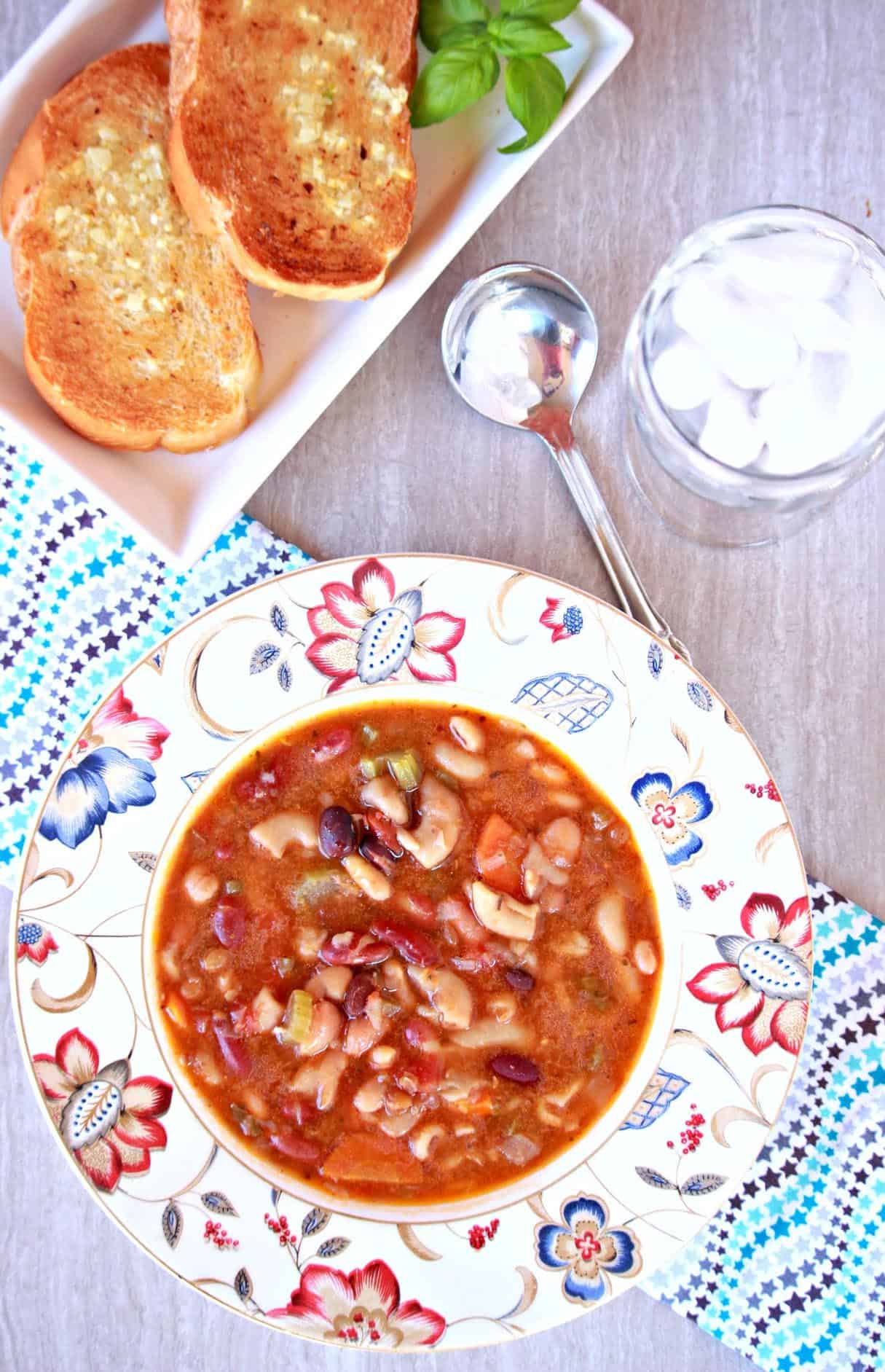 Vegetarian 15 Bean Soup in Instant Pot