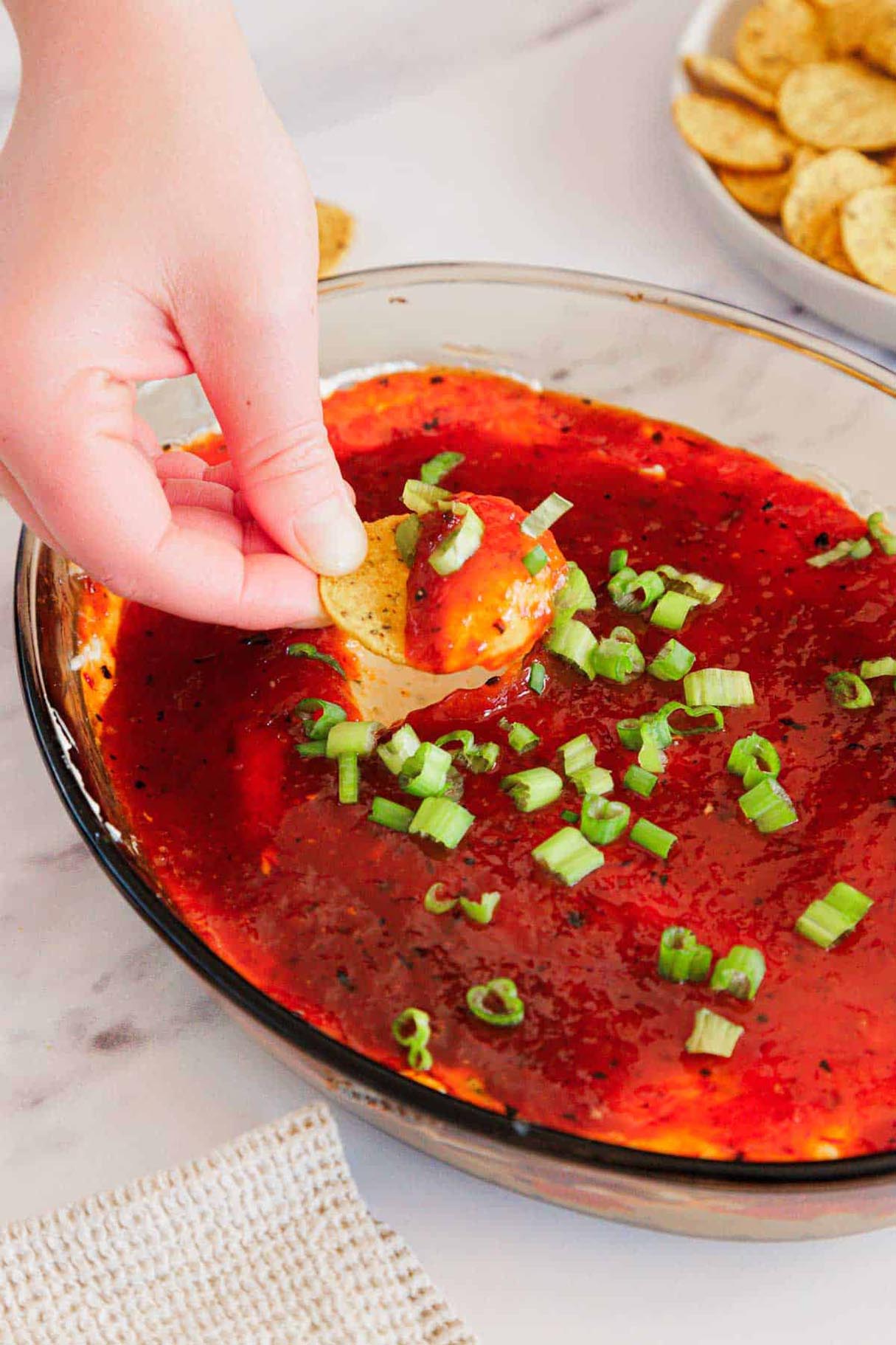 Bring to a Potluck No-Cook Hot Pepper Jelly Dip with Cream Cheese