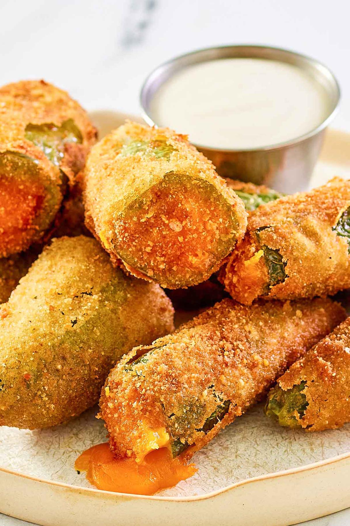 Crispy Cheddar Cheese Jalapeño Poppers