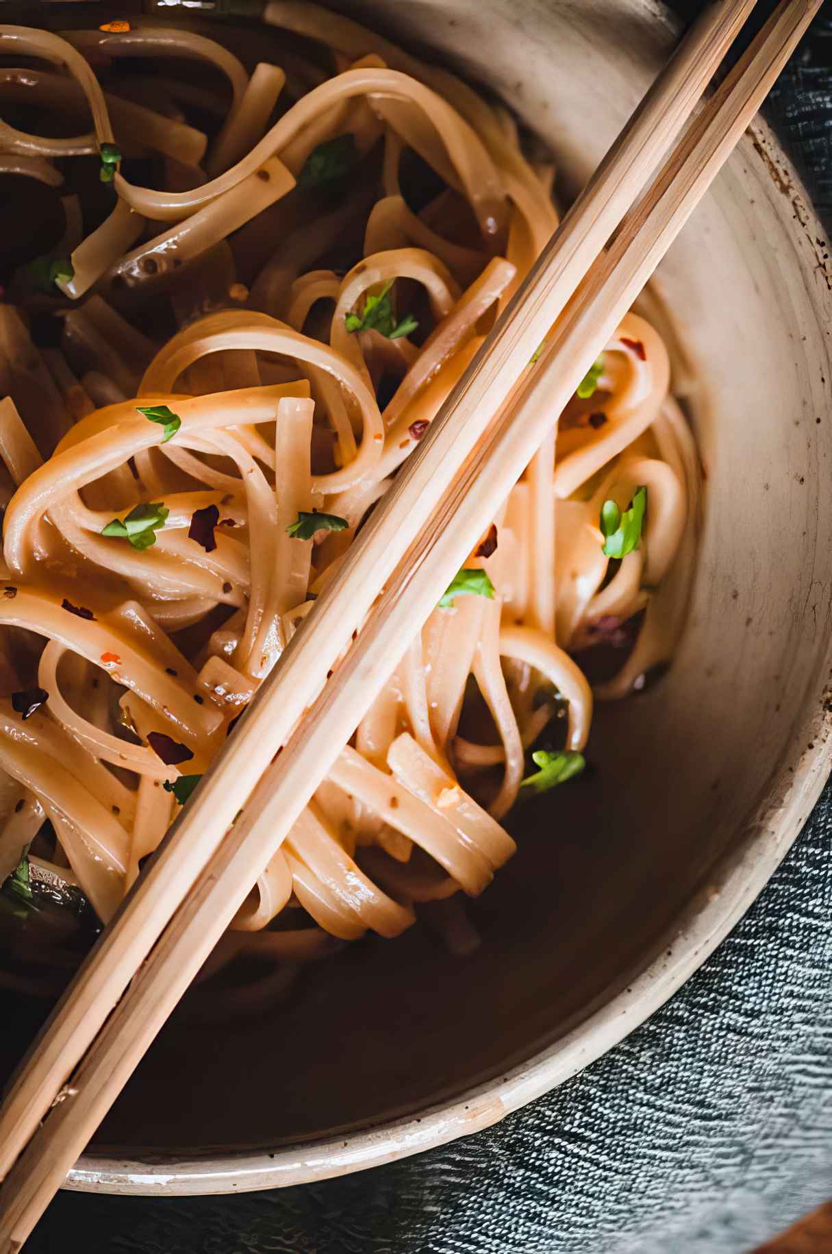 Instant Pot Sticky Maple Ginger Rice Noodles (Gluten-Free, Vegan)