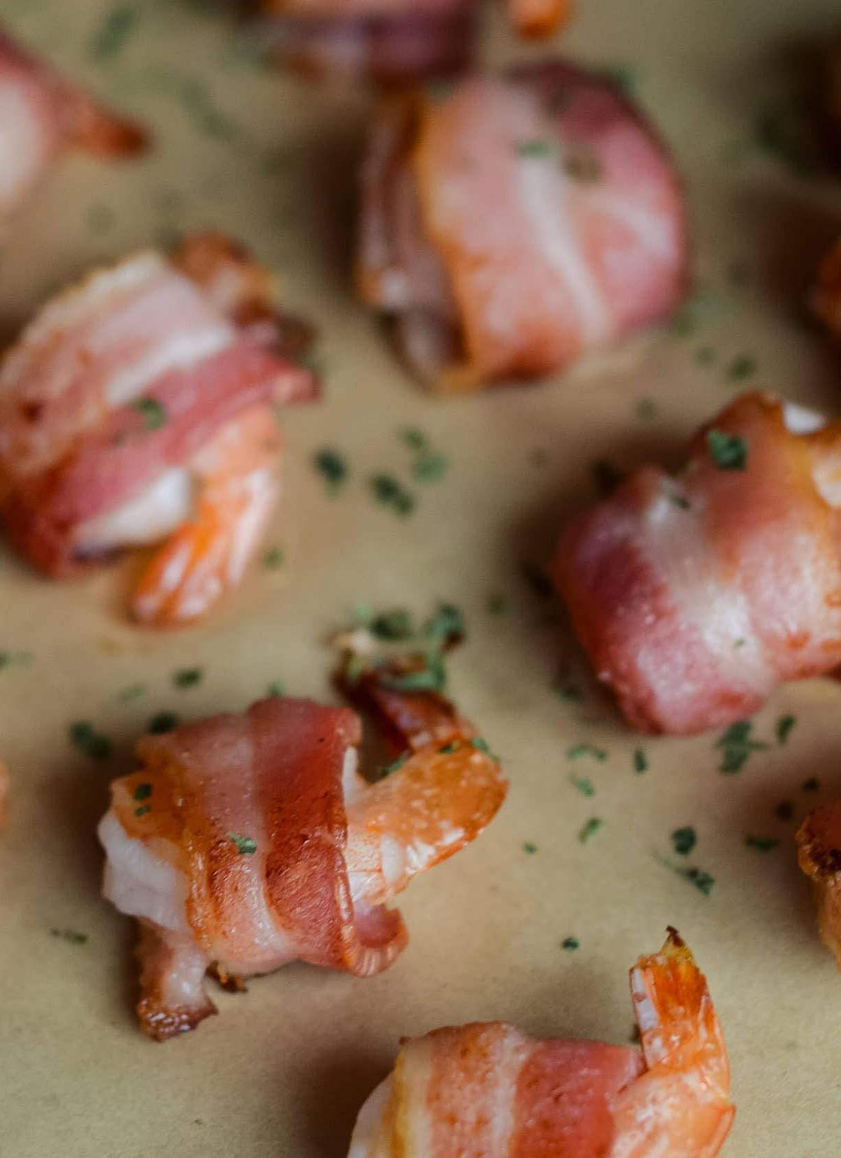 Air Fryer Bacon Wrapped Shrimp makes for a great, easy appetizer and ready in just 12 minutes!