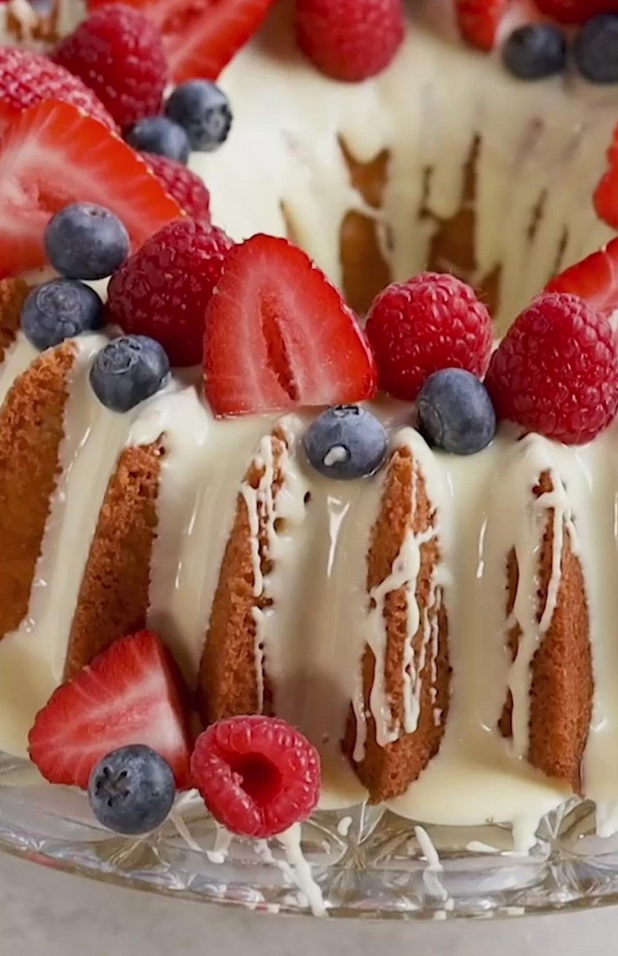 Berry Keto Bundt Cake