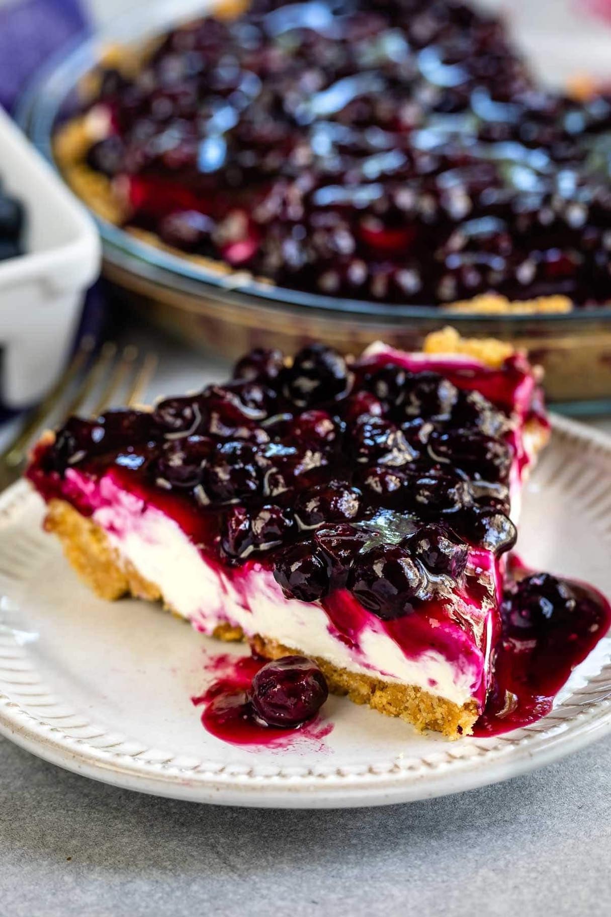 Blueberry Cream Pie - Memorial Day Make-ahead Dessert Idea