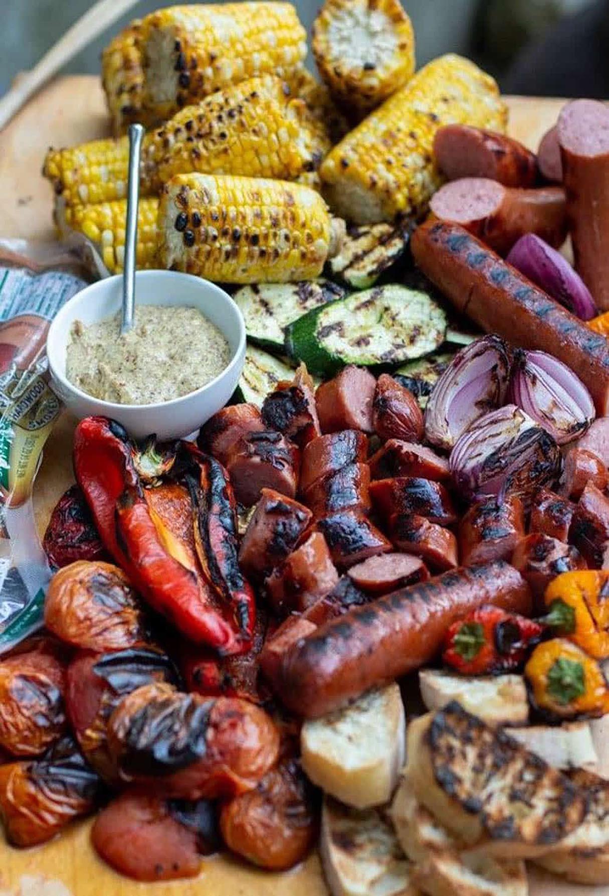 Grilled Sausage Grazing Board