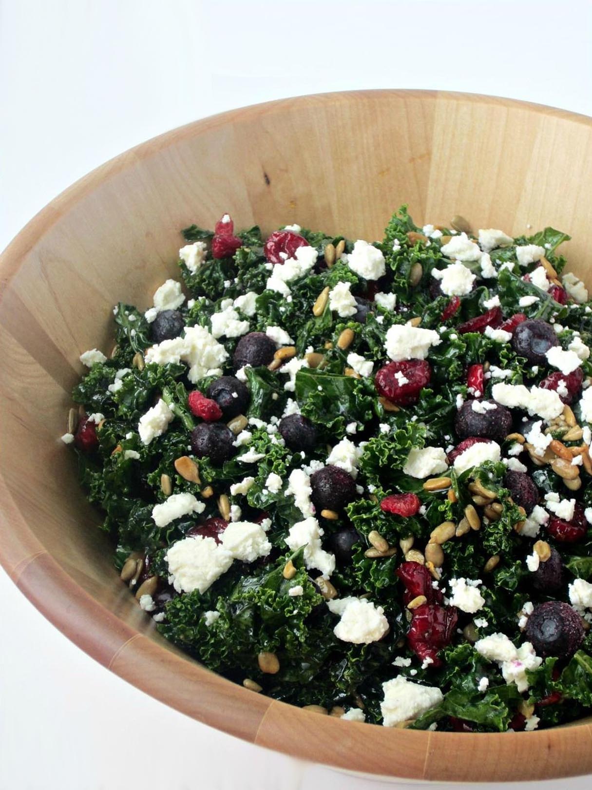 Red, White, And Bleu Kale Salad Recipe