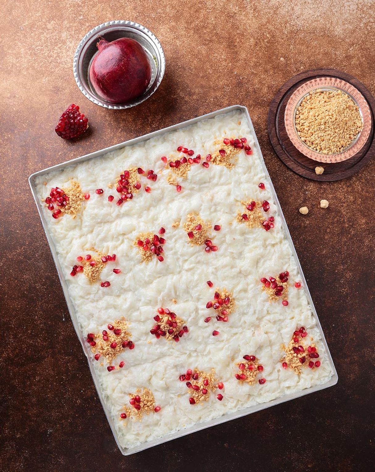 Güllaç - Ramadan Desserts with Pomegranate Seeds on Top