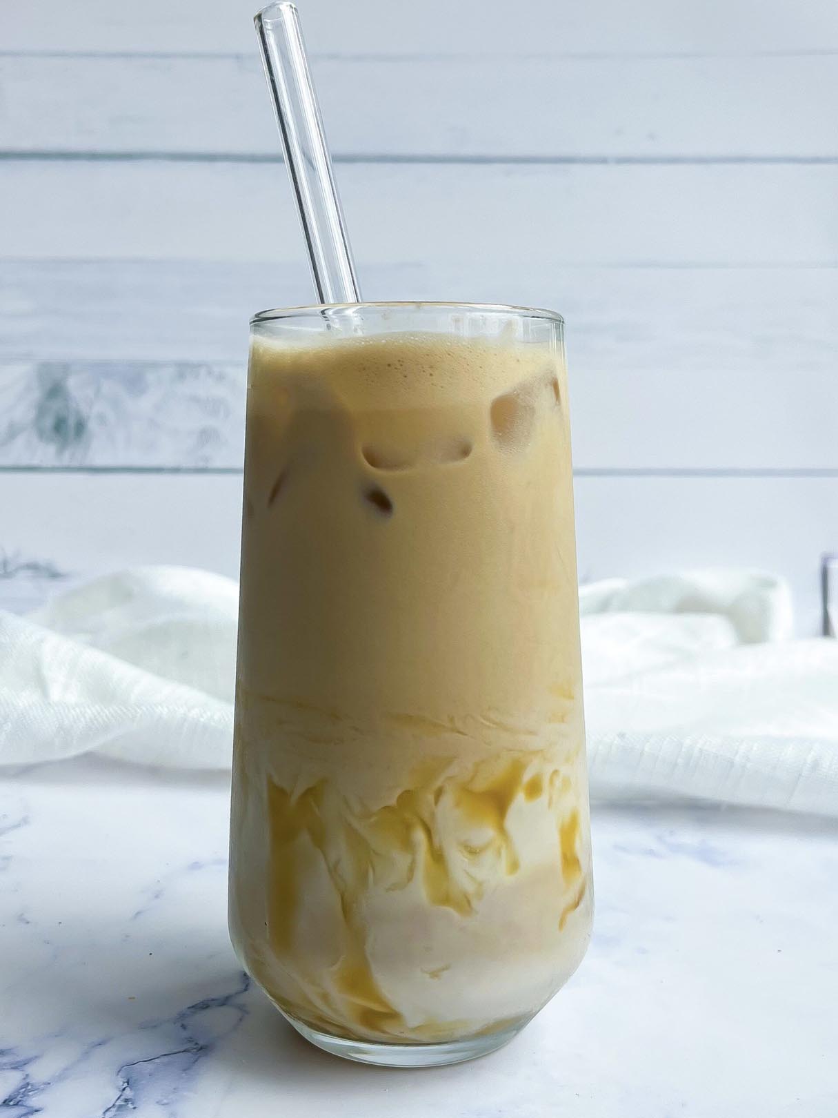 Iced Caramel English Breakfast Tea Latte